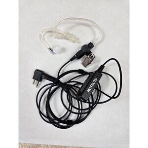 RETGVIS Acoustic Coil Tube Earpiece for‎ Two Way Radio Walkie Talkie with Mic